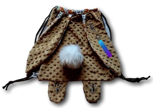 worko plecak królik Bunny na buty piżamką wycieczkę prezent urodziny imię