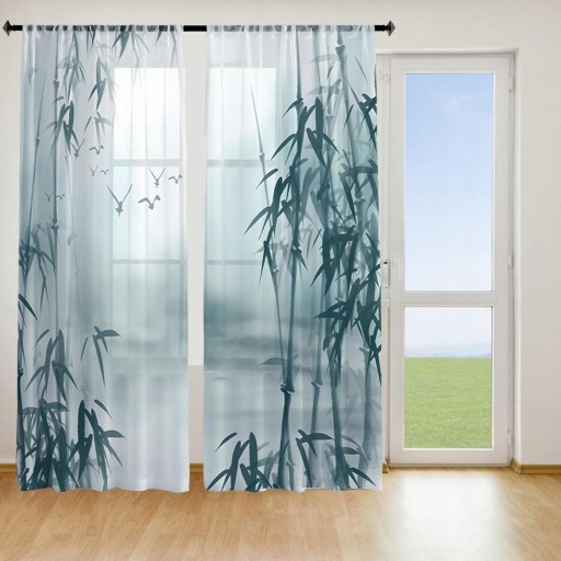 Штора на окно Bamboo Digital узор 132х241см