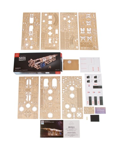 3D-пазл UGEARS NASA Saturn V Деревянная модель Креативная модель для сборки