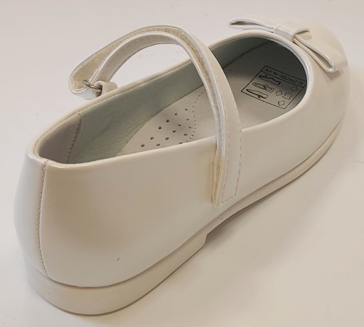 BALERINKI WOJTYŁKO KLASYCZNE ELEGANCKIE ECRU POŁYSK KOMUNIA R 36 W 24,00 CM