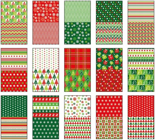 BLOK A4 Z MOTYWAMI ŚWIĄTECZNYMI 80G/M2 15 ARKUSZY 30 MOTYWÓW HAPPY COLOR