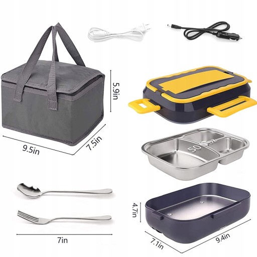 LUNCHBOX ELEKTRYCZNE PUDEŁKO NA LUNCH POJEMNIK 24V