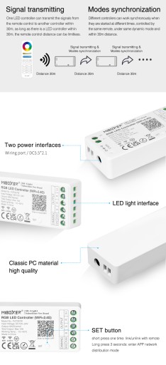 Контроллер RGB WiFi Zone Светодиодная лента Milight FUT037W