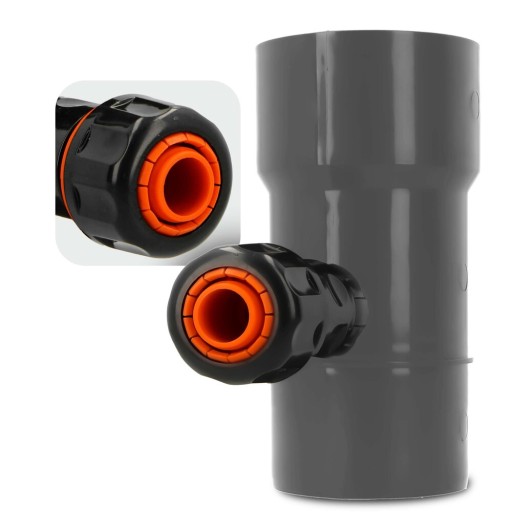 ŁAPACZ DESZCZÓWKI 110 MM ZBIERACZ WODY DESZCZOWEJ ODZYSKIWACZ RYNNY GRAFIT