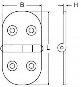 Петля 75х40х1,5мм 8045B INOX iMATX