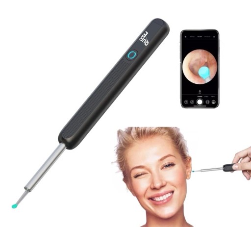 SMART OTOSKOP KAMERA CZYSZCZENIE USZU WOSK WIFI HD APLIKACJA ENDOSKOP