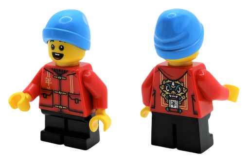 LEGO мальчик ребенок в шапке новогодний hol223 F209