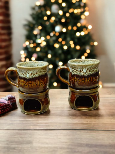 Zestaw do grzanego wina grzańca dla dwóch osób, kamionka, Bogucki 250 ml