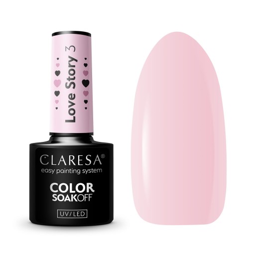 Лак гибридный Claresa POWDER PINK Love Story 3