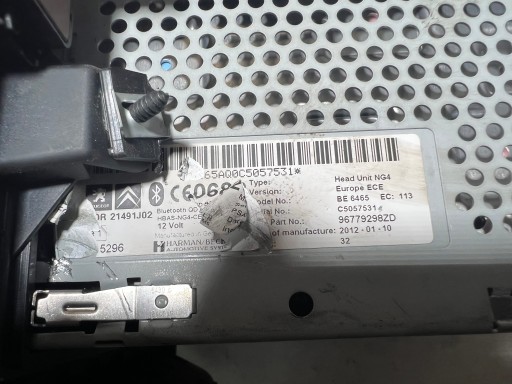CITROEN C5 III RADIO NAWIGACJA RAMK 96779298ZD NG4