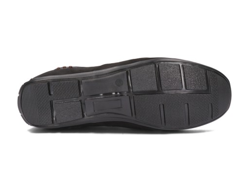 Mokasyny Męskie Skórzane Eleganckie Buty Skóra Naturalna 381 Czarne 41