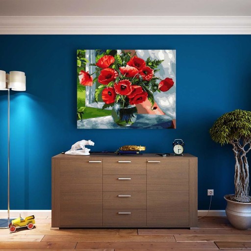 КРАСКА ПО ЦИФРАМ Цветы Картины по номерам 40х50 ARTNAPI