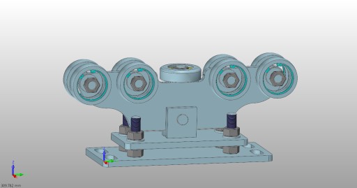 Тележка роликовые тележки для откатных ворот 80x80 комплект