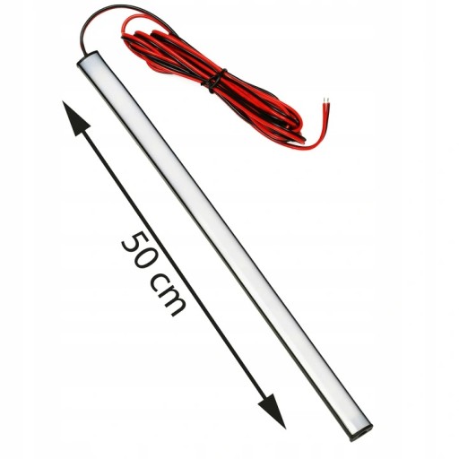 LED LISTWA ELASTYCZNA TAŚMA SAMOPRZYLEPNA 12V OŚWIETLENIE WNĘTRZA 50cm x2