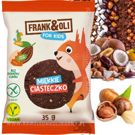 ПЕЧЕНЬЕ FRANK&OLI FOR KIDS SOFT COCOA O.LASKOWY, без сахара, без глютена, 35г
