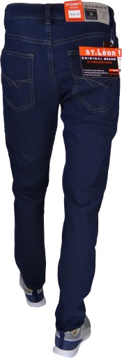 Spodnie Jeans męskie 36/32 S'TEM stretch granatowe Klasyczne Różne Rozmiary