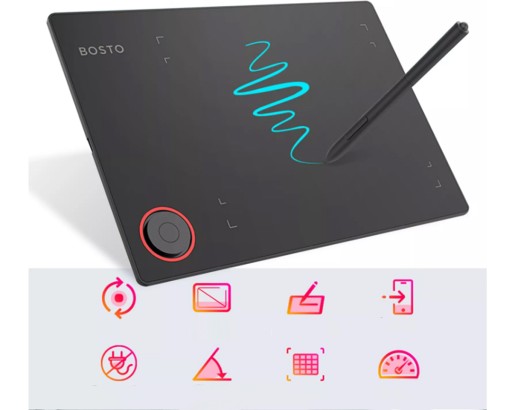 Графический планшет BOSTO T608 PIN 8192 5080 LPI