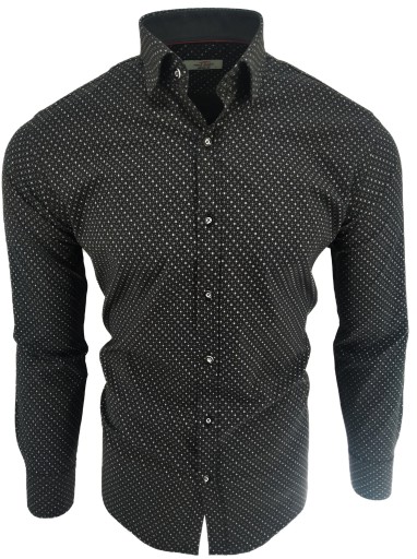 МУЖСКАЯ РУБАШКА С ЧЕРНЫМ УЗОРОМ RP15 XXXL 3XL