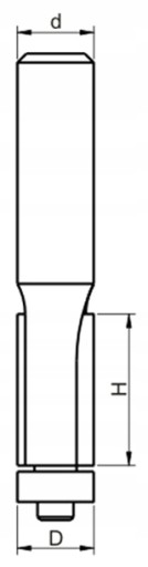 Фреза прямая двухплоскостная с подшипником D=8xH=30/d=8
