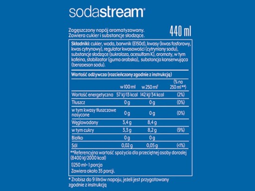 4x SYROP SODASTREAM KONCENTRAT 7UP MIRINDA PEPSI / MAX 9L NAPOJU z 440ml