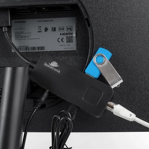 DVB-T2 HEVC Мини-декодер-тюнер для ТВ Spacetronik H.265 PVR HDMI Запись