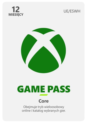 Подписка Microsoft Xbox Game Pass Core на 12 месяцев