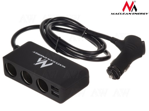 РАСПРЕДЕЛИТЕЛЬ ЗАЖИГАЛКИ ТРОЙНИКА 12-24В 4xUSB 120Вт