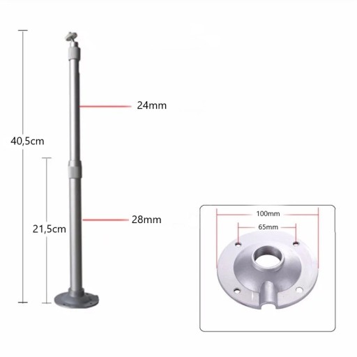 Uniwersalny uchwyt do Projektora Rzutnika Monopods Regulacja 25 - 37,5cm