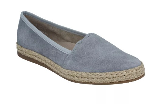 Ryłko espadryle 1MMS7 skórzane klasyczne na płaskiej podeszwie blue r. 40