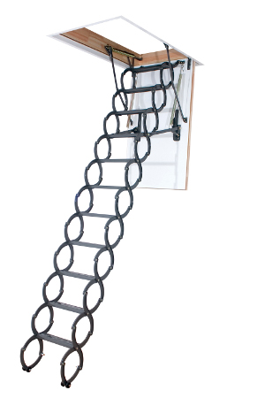 Schody strychowe nożycowe OST 60x90/280 kpl -listwy i kątowniki U=1,1
