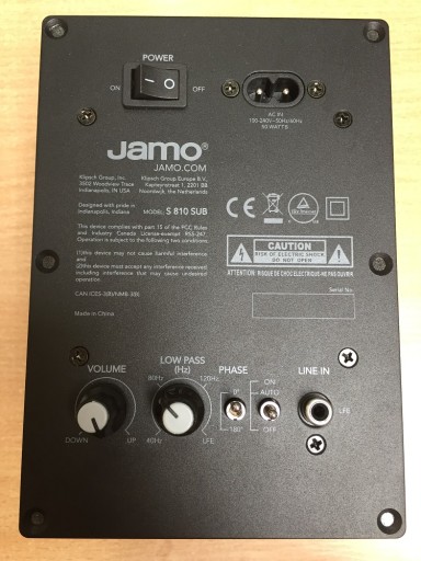1064765 Электроника Jamo для сабвуфера S810 SUB