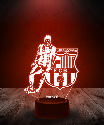 Lampka na Biurko Statuetka Lewandowski FCB PLEXIDO