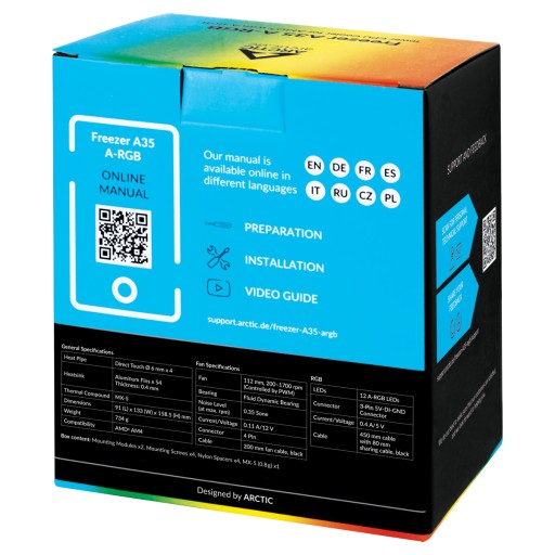 Арктическая морозильная камера A35 A-RGB AMD AM4