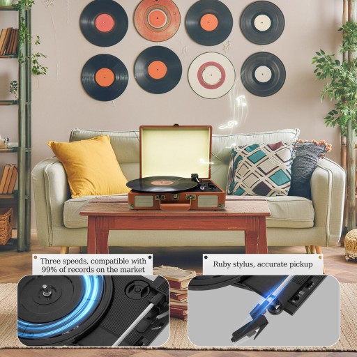 РЕТРО ВИНИЛОВЫЙ ЧЕХОЛ, USB BLUETOOTH-ПЛЕЕР