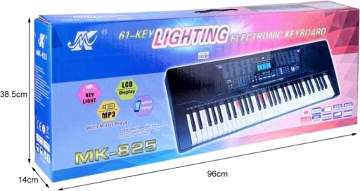 ORGANY ELEKTRONICZNY Z FUNKCJĄ NAUKI GRY KEYBOARD +STATYW