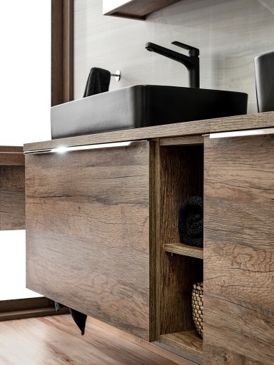 SANTA FE OAK Zestaw mebli łazienkowych 180-1 Dąb