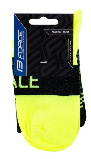 Носки FORCE TRACE, черно-флюоресцентные S-M/36-41
