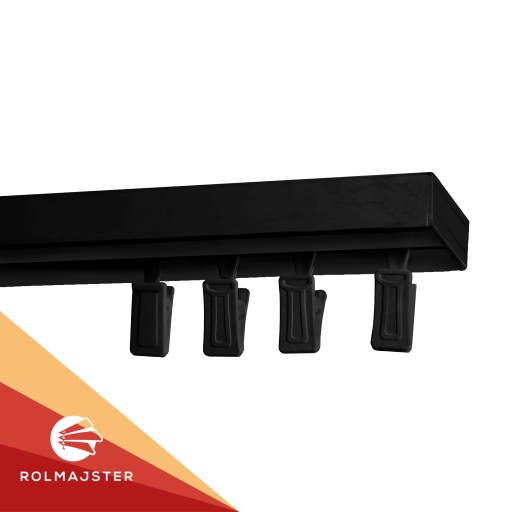 Потолочный одинарный карниз BLACK PVC 640 см потолочный карниз комплект лягушек