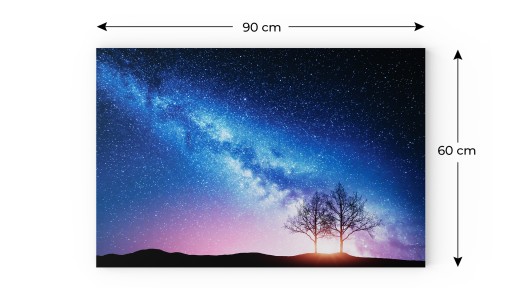 Tablica na magnesy METALboards, droga mleczna i drzewo 90x60 cm + GRATISY