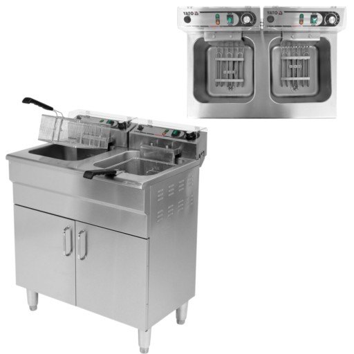 FRYTOWNICA Z SZAFKĄ SMAŻALNIK 2x11,5L YATO YG-04638