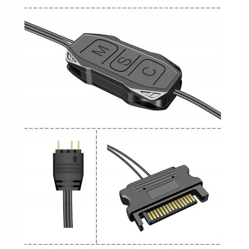КОНТРОЛЛЕР ARGB 3PIN SATA 5V ИСТОЧНИК ПИТАНИЯ