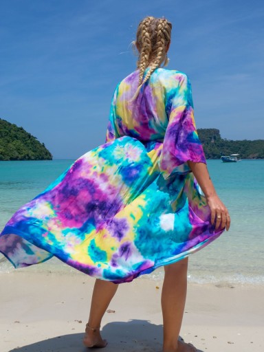 ПАРЕО для пляжа, платье ПОЛЕТ, длинная накидка, женская туника SUMMER BOHO