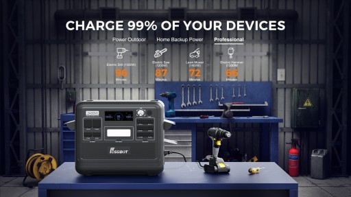 Przenośna stacja zasilania FOSSiBOT F2400, 2048Wh 2400W 16 portów - Czarny