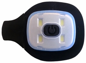 CZAPKA z 2 x LED przód białe tył czerwone USB