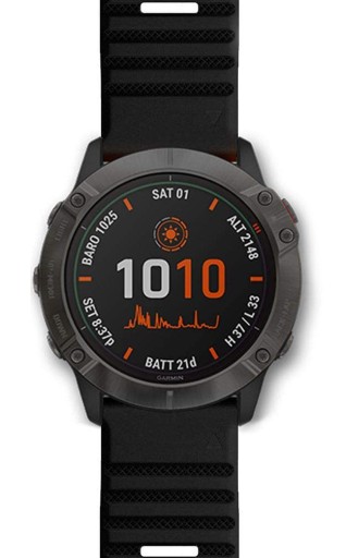 Черный ремень Garmin Fenix 7 Pro Solar (ширина 22 мм)
