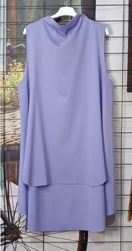 WŁOSKA TUNIKA STYL WENDY TRENDY WRZOS ASYMETRYCZNA 158C duża do 120 biust