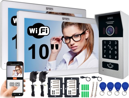 Цифровой Wi-Fi видеодомофон 5TECH 2 монитора 10