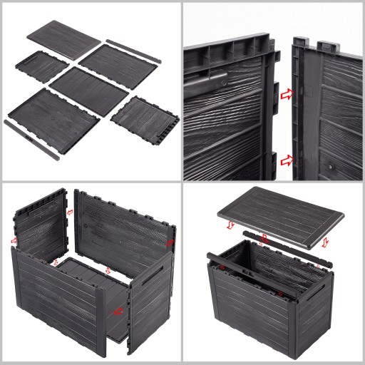 GARDEN BOX BALCONY TRACK 190L ДЛЯ САДОВОГО БАЛКОНА ТЕРРАСЫ КОРИЧНЕВЫЙ