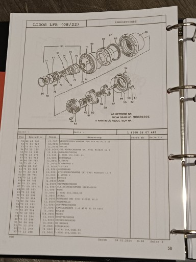 Каталог запчастей Liebherr G924 G934 G944 G926 G936 G946 G956 G9408 G9508