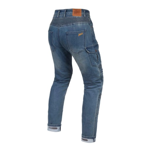 Мотоциклетные джинсовые брюки BROGER OHIO WASHED BLUE БЕСПЛАТНО